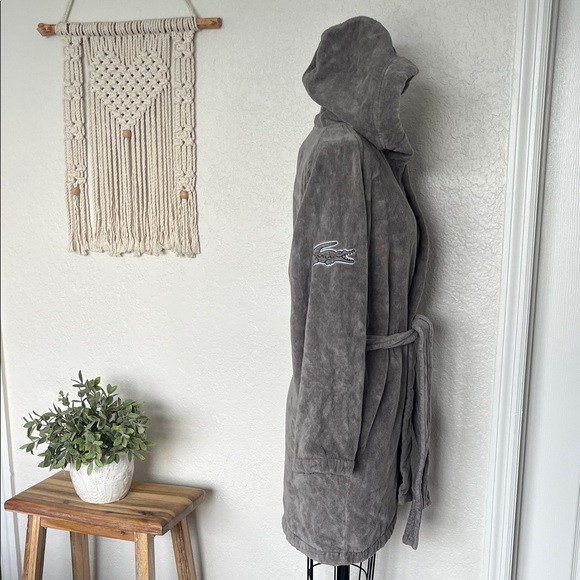 Lacoste Gray Hooded Robe - Picture 6 of 8